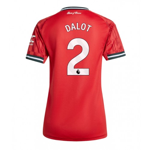 Dámy Fotbalový dres Manchester United Diogo Dalot #2 2025-26 Domácí Krátký Rukáv